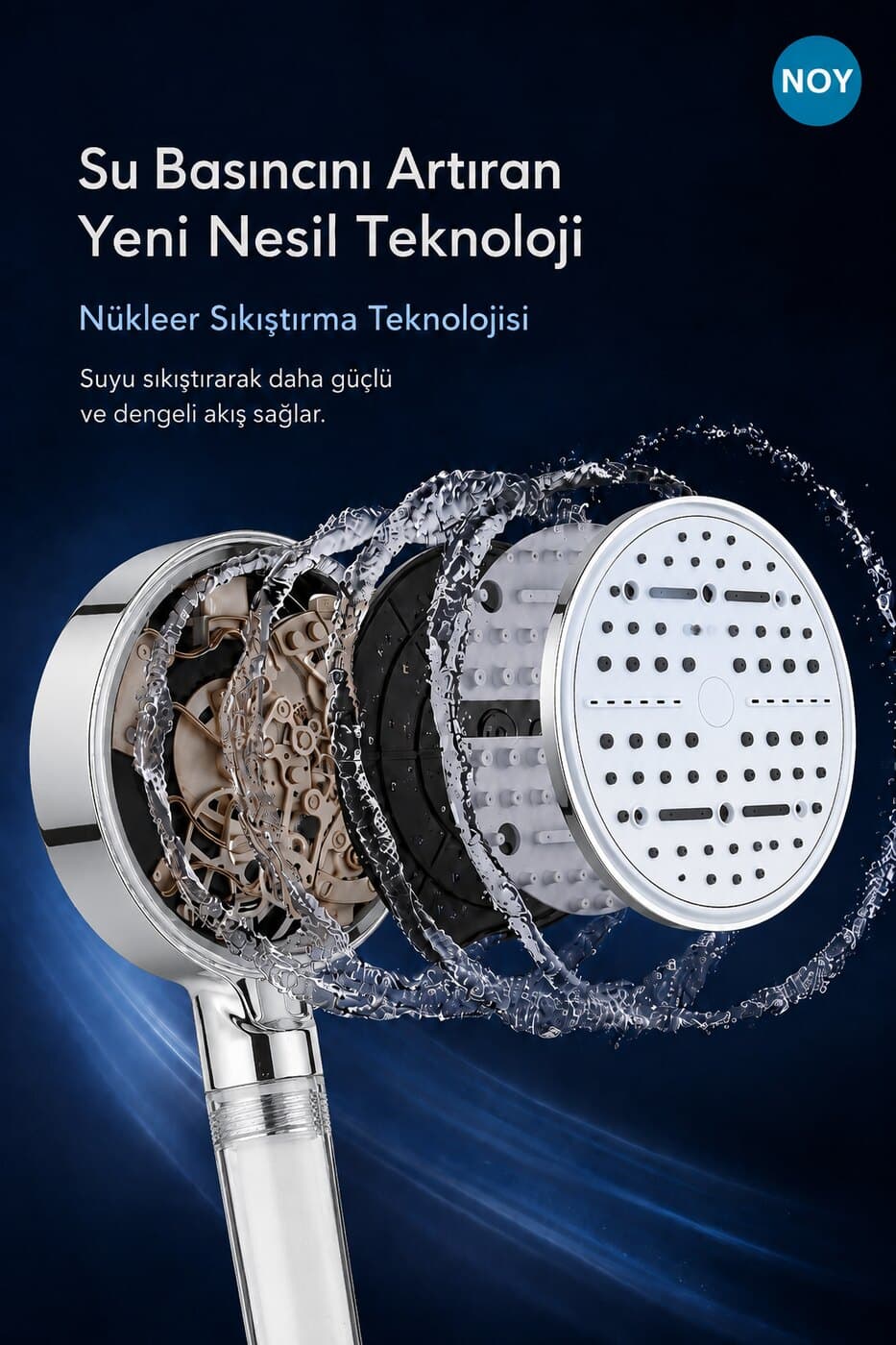 Su basıncını artıran sıkıştırma tasarımı