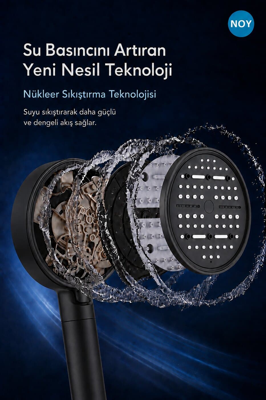Su basıncını artıran sıkıştırma tasarımı