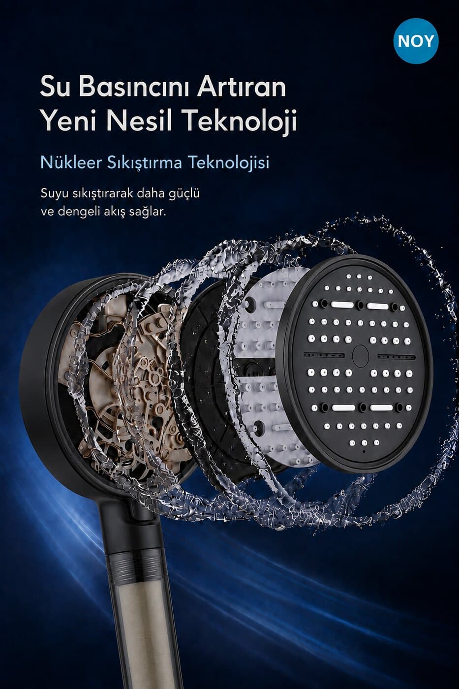 Su basıncını artıran sıkıştırma tasarımı