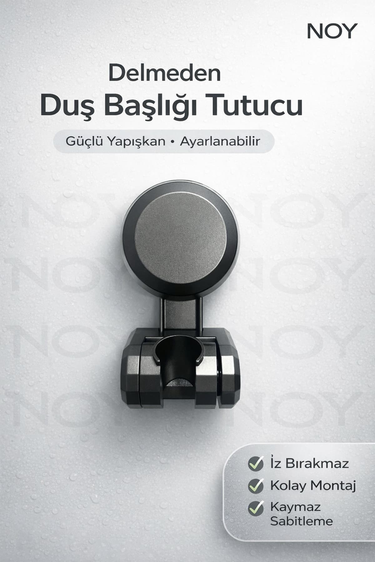 Delmeden Duş Başlığı Tutucu — Yapışkanlı Duvar Aparatı