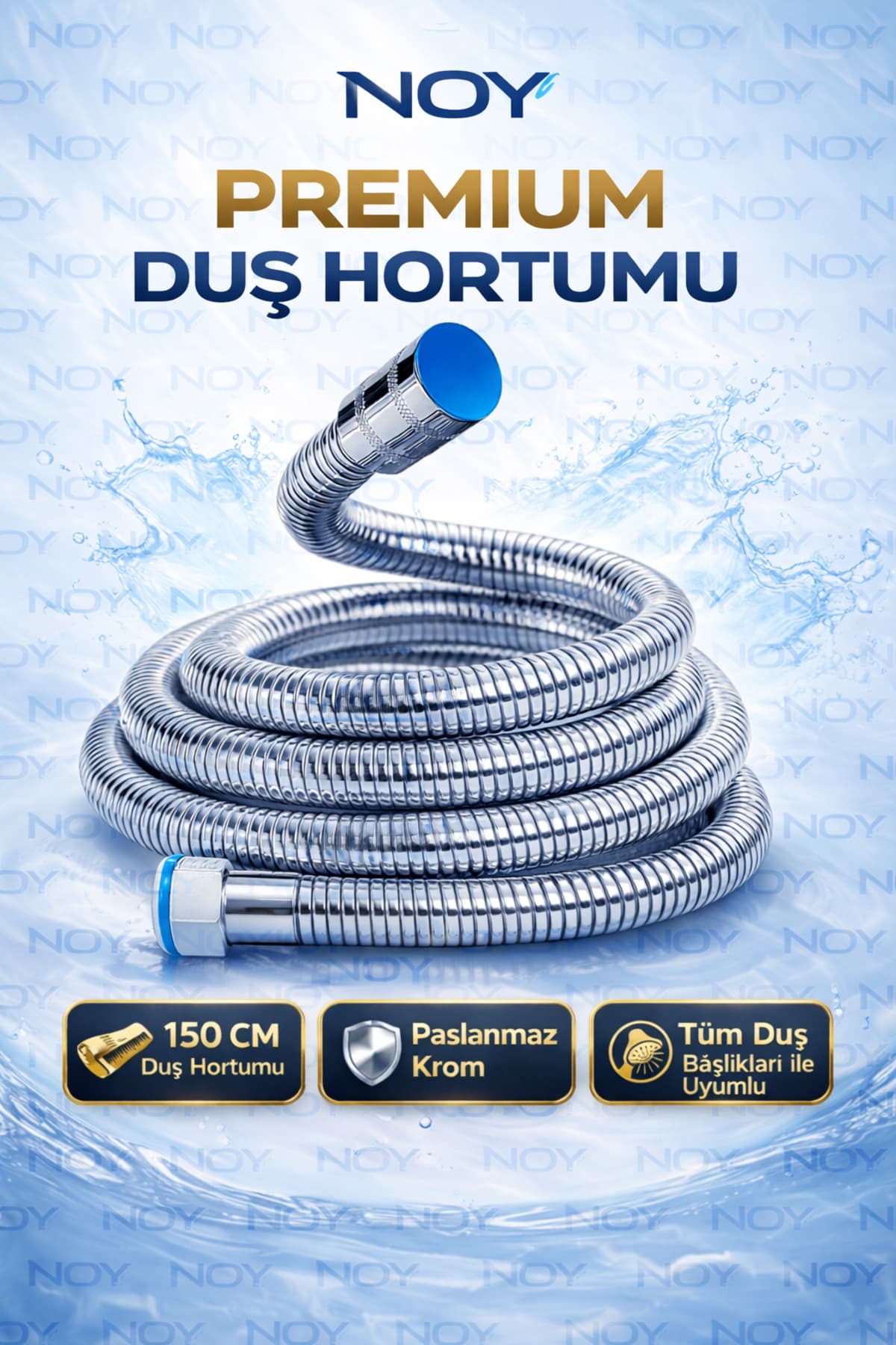 1 Adet 150cm Çelik İçi Örgülü Duş Hortumu