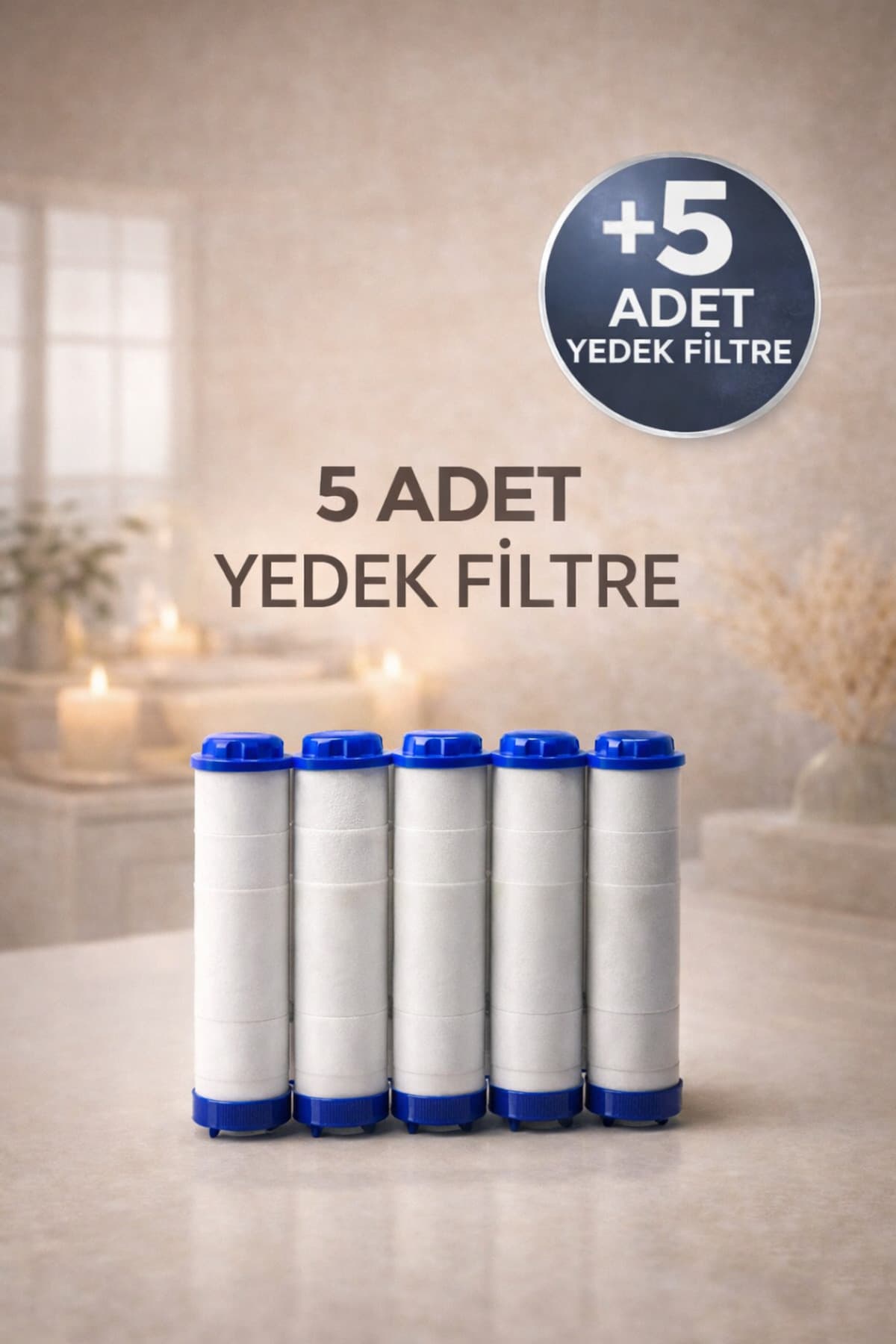 1 Adet 5'li Yedek Duş Başlığı Filtresi
