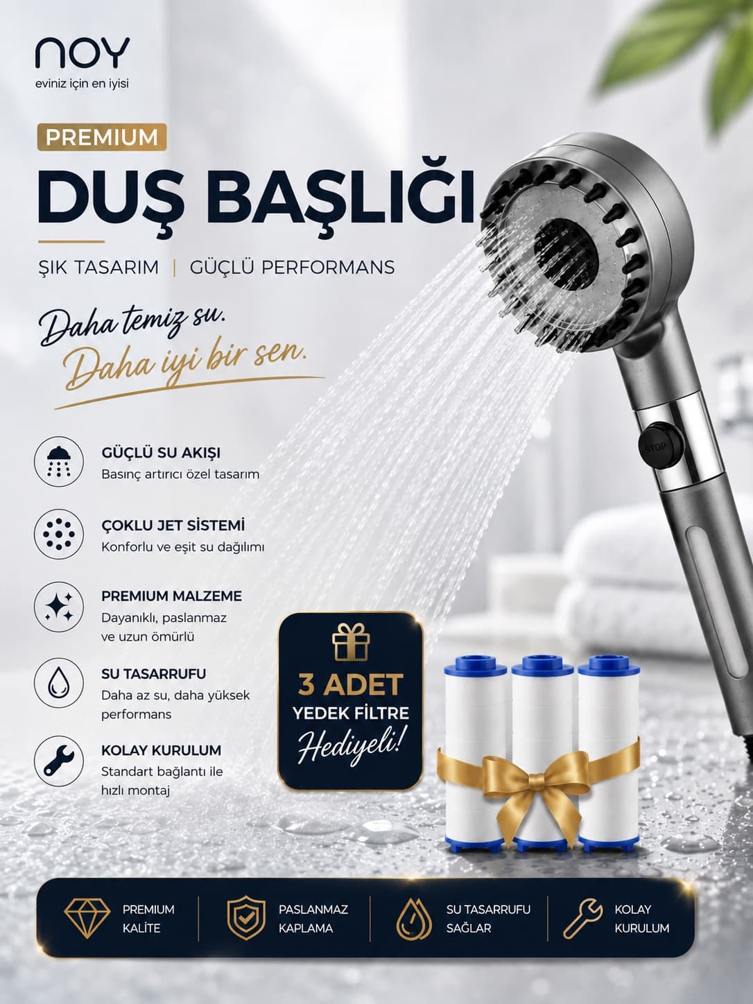 Filtreli Duş Başlığı