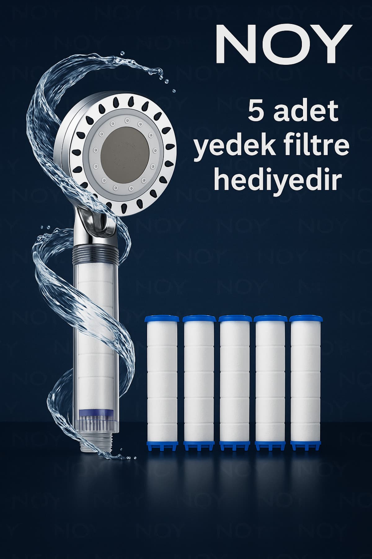 Krom duş başlığı kutu içeriği