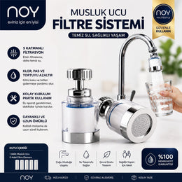 NOY Filtreli Duş Başlığı Su Arıtıcı ve Kireç Önleyici Musluk Başlığı