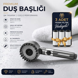NOY Filtreli Duş Başlığı Yedek Filtreli Klor Ve Kireç Önleyici, Yüksek Basınçlı